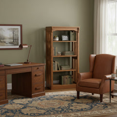 24" x 48" Solid Oak Mission Spindle Bookcases Open Back