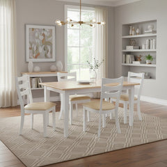 36" x 60" Two Tone Harvest Shaker Dining Set