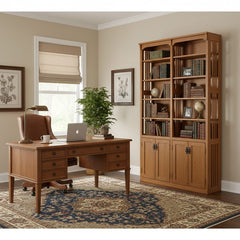 48" Mission Spindle Bookcase w/ Doors