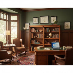 60" x 36" x 12" Mission Spindle Bookcase