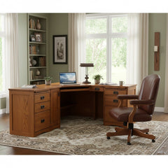74" L-Shaped Mission Desk