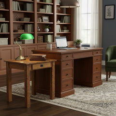 Amish Heavy 3" Legs Desk, Brown Maple