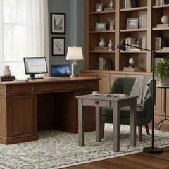 Amish Heavy 3" Legs Desk, Brown Maple