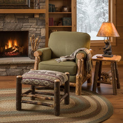 Amish Hickory Ottoman
