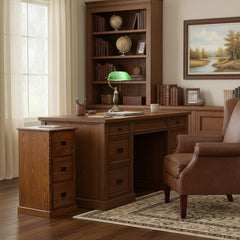 Amish Mission 3-Drawer File Cabinet, Red Oak