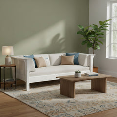 Amish Prairie White Snow Sofa