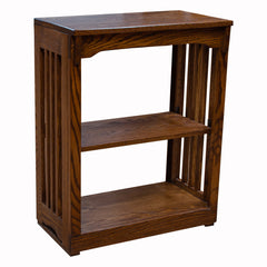 24" x 30" Solid Oak Mission Spindle Bookcases
