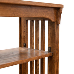 24" x 48" Solid Oak Mission Spindle Bookcases Open Back