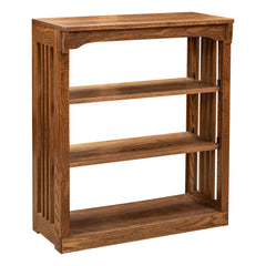 30" x 36" Solid Oak Mission Spindle Bookcases