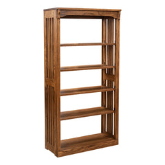 30" x 60" Solid Oak Mission Spindle Bookcases