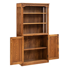 30" x 60" Mission Spindle Bookcase w/ Bottom Doors