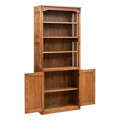 30" x 72" Mission Spindle Bookcase w/ Bottom Doors