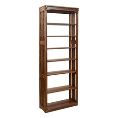 30" x 84" Solid Oak Mission Spindle Bookcases