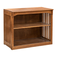 36" x 30" Solid Oak Mission Spindle Bookcases
