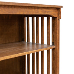 36" x 30" Solid Oak Mission Spindle Bookcases