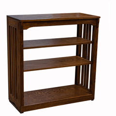 36" x 36" Solid Oak Mission Spindle Bookcases