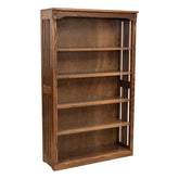 36" x 60" Solid Oak Mission Spindle Bookcases