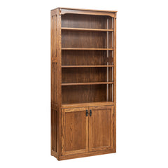 36" x 84" x 12" Solid Oak Mission Spindle Bookcases