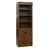 24" x 72" Solid Oak Mission Spindle Bookcases W/ Doors