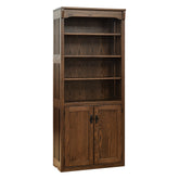 30" x 72" Solid Oak Mission Spindle Bookcases W/ Doors