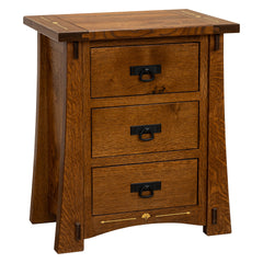 Golden Gecko Three Drawer Nighstand