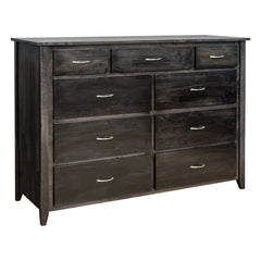 9-Drawer Brown Maple Mission Dresser (Dark Knight)
