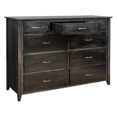 9-Drawer Brown Maple Mission Dresser (Dark Knight)