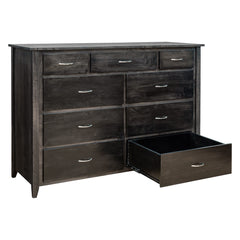 9-Drawer Brown Maple Mission Dresser (Dark Knight)