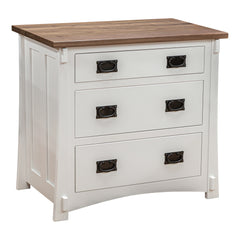 Brown Maple 3 Drawer Night Stand