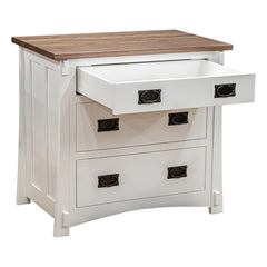 Brown Maple 3 Drawer Night Stand