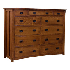 Amish Craftsman 11-Drawer Dresser