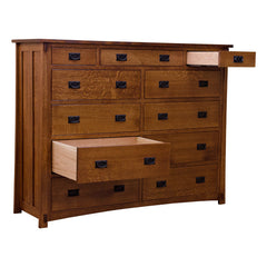 Amish Craftsman 11-Drawer Dresser