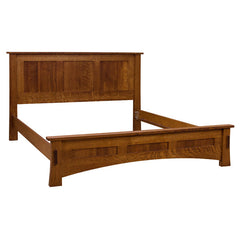 Amish Mission Low-Footboard Panel Bed