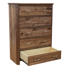 Brown Maple 5-Drawer Cunningham Chest