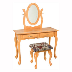 42" Queen Anne 2 Drawer Dressing Table