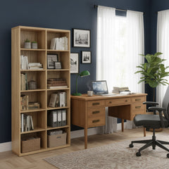 Contemporary Bookcase - Natural Finish