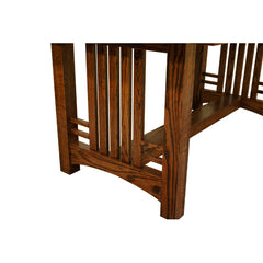 Amish Mission Bungalow Dining Table w/ 4-Leaves