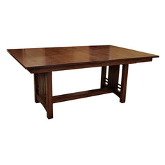 Amish Mission Bungalow Dining Table w/ 4-Leaves