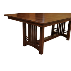 Amish Mission Bungalow Dining Table w/ 4-Leaves