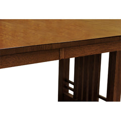 Amish Mission Bungalow Dining Table w/ 4-Leaves