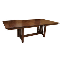 Amish Mission Bungalow Dining Table w/ 4-Leaves