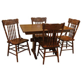 48" x 36" Amish Trestle Dining Table Set-4