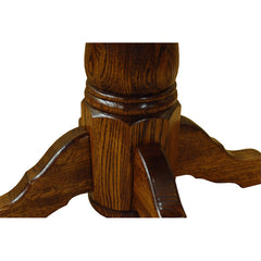 Amish 42" Round Pedestal Dining Table w/ Leaf