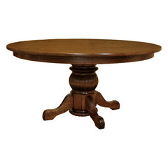 60" Round Dining Table w/ Pot Belly Base
