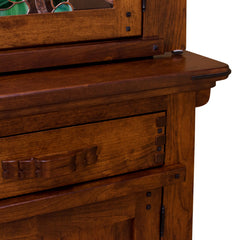 Greene & Greene China Hutch w/ Tree of Life Glass