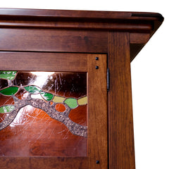 Greene & Greene China Hutch w/ Tree of Life Glass
