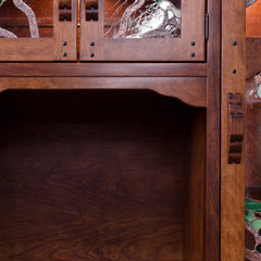 Greene & Greene China Hutch w/ Tree of Life Glass