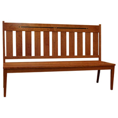 Amish Lilac Side Bench w/ Aspen In-Lay