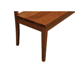 Amish Lilac Side Bench w/ Aspen In-Lay
