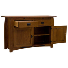 60" Amish Mission Server w/ Inlays